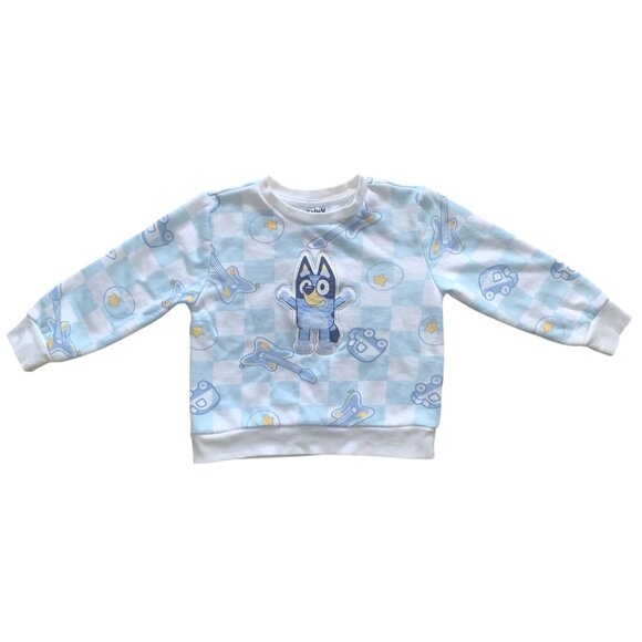 Bluey Unisex Kids Toddler Winter Sweatshirt Bluey Dog Themed - Picture 1 of 10